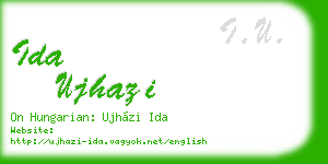 ida ujhazi business card