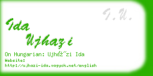 ida ujhazi business card